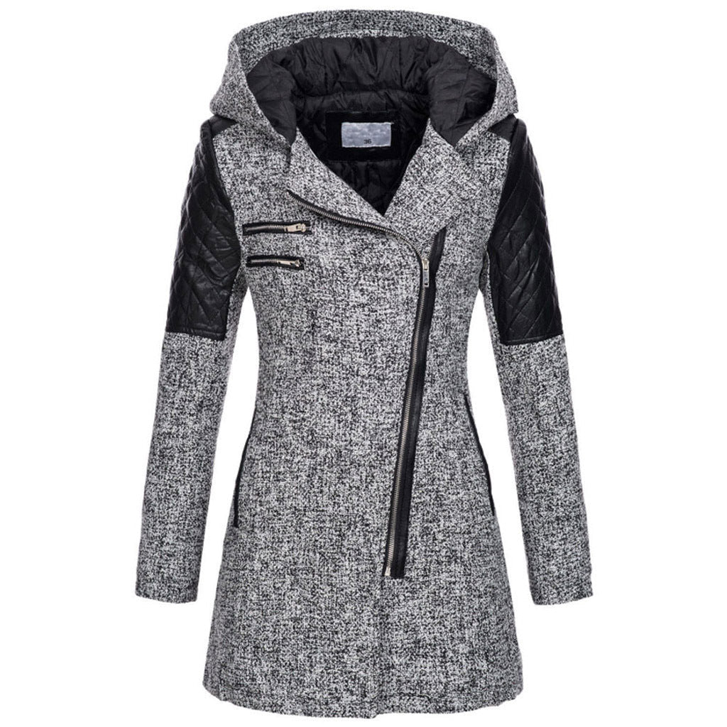 Women's Long wool fleecelined winter Coat