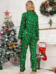 Women's Comfy satin Christmas pyama set