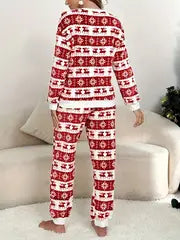 Women's Warm  Christmas pyama set