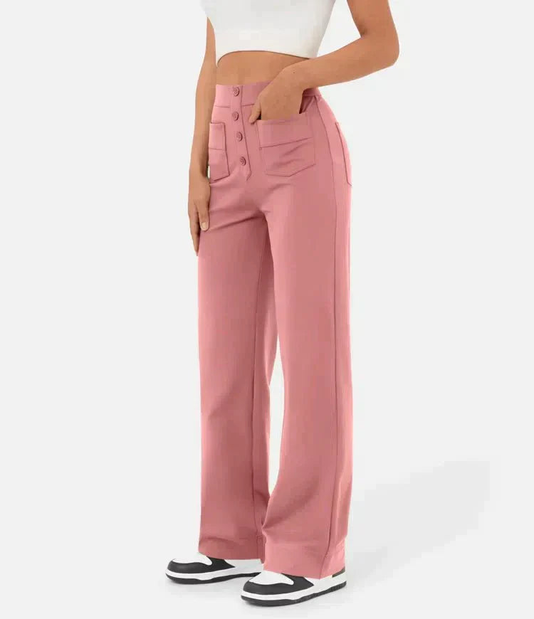 Women's High-Waisted Wide-Leg Pants