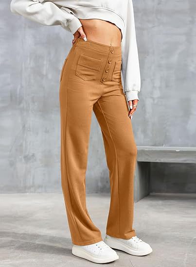 Women's High-Waisted Wide-Leg Pants