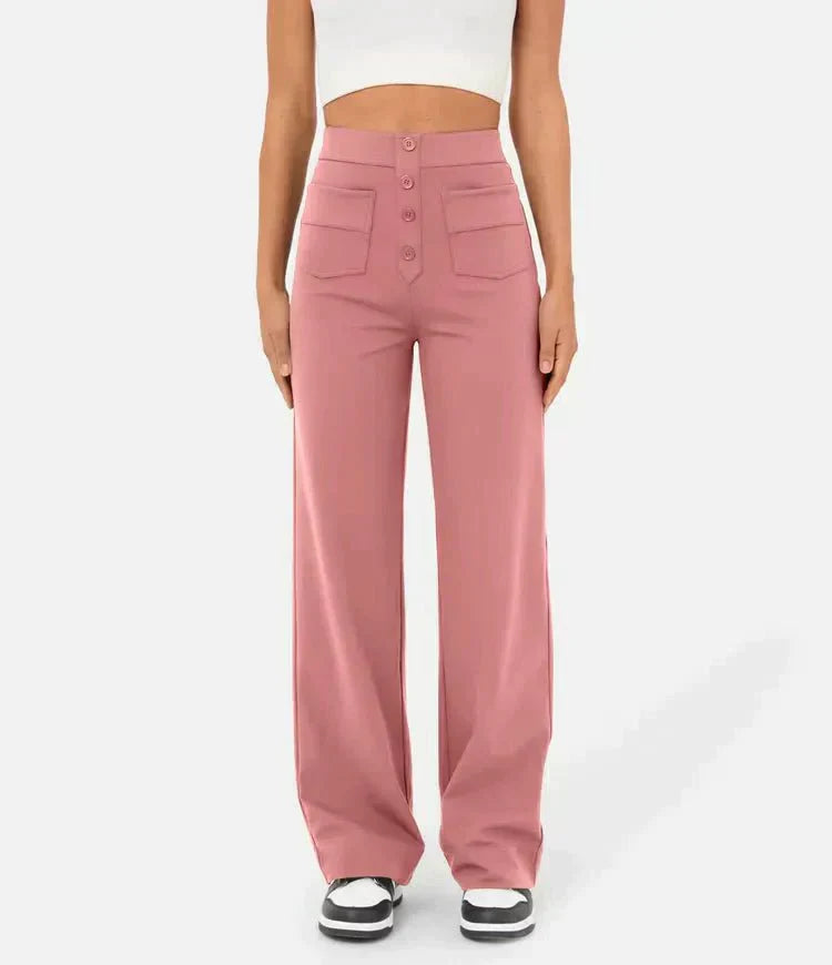 Women's High-Waisted Wide-Leg Pants
