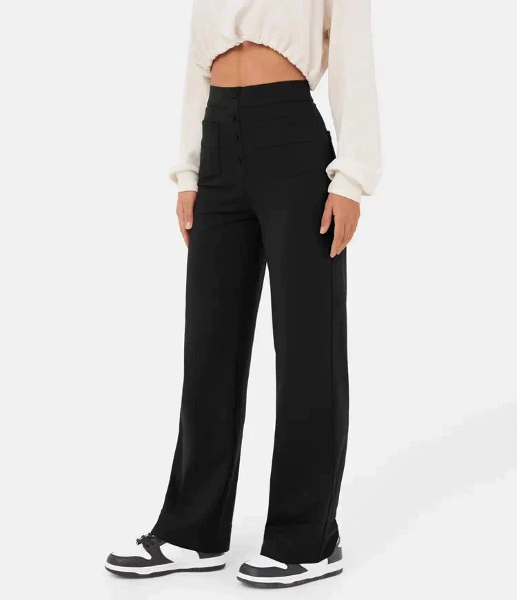 Women's High-Waisted Wide-Leg Pants
