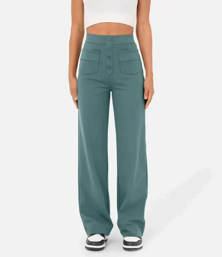Women's High-Waisted Wide-Leg Pants