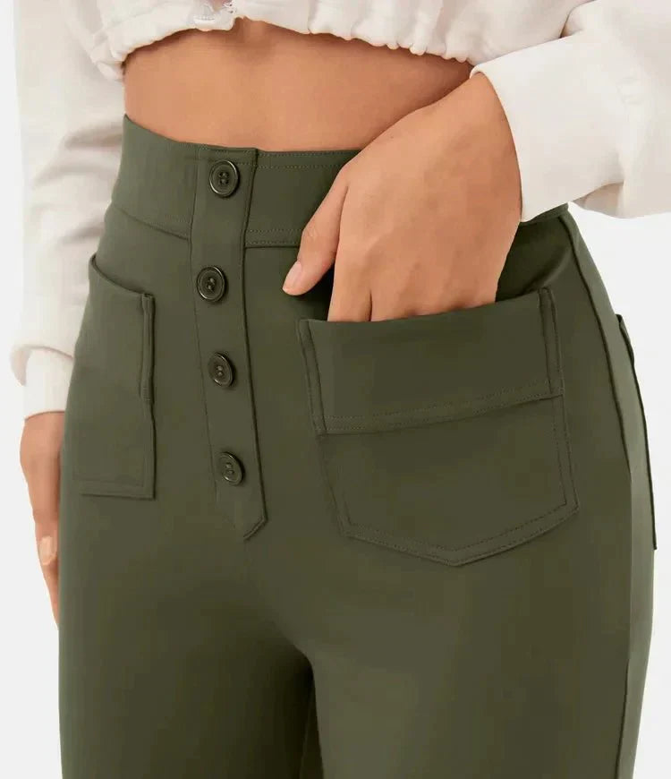 Women's High-Waisted Wide-Leg Pants