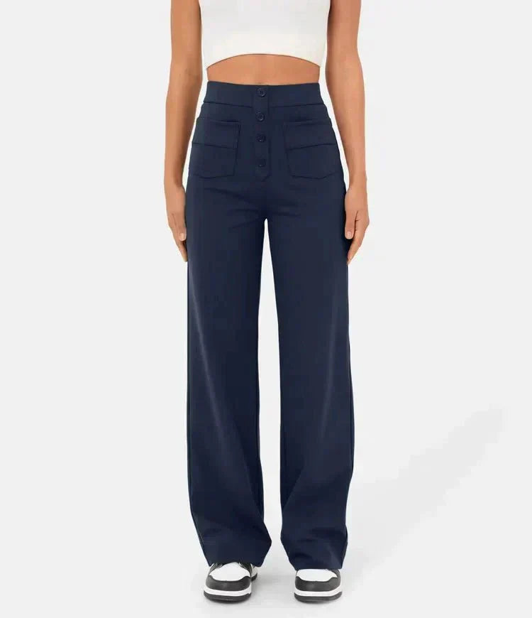 Women's High-Waisted Wide-Leg Pants