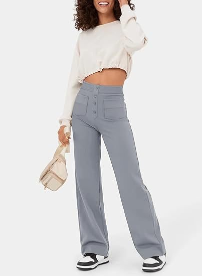 Women's High-Waisted Wide-Leg Pants