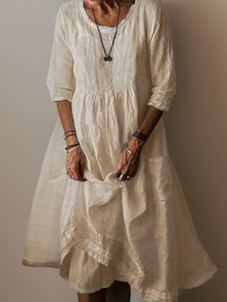 Women's Bohemian A-Line Midi Dress