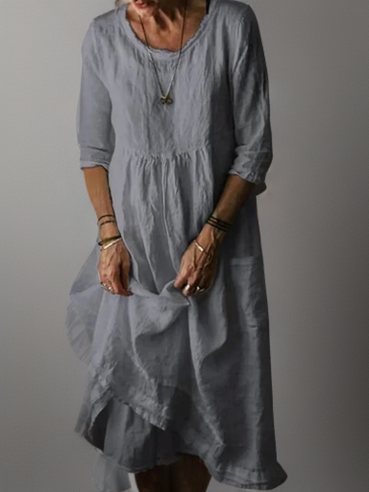 Women's Bohemian A-Line Midi Dress