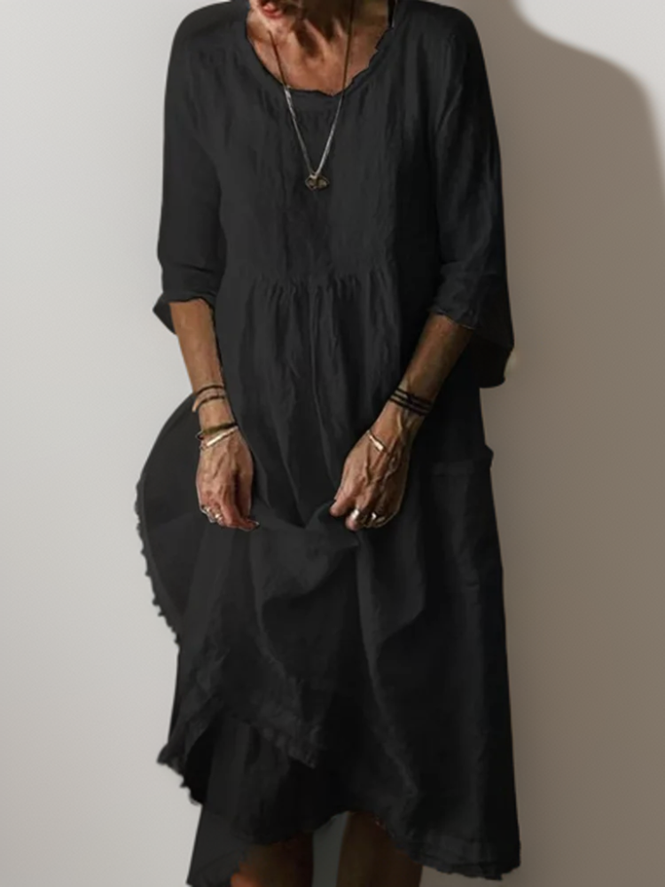 Women's Bohemian A-Line Midi Dress