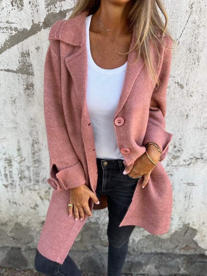 Women’s Elegant Long Lapel Coat