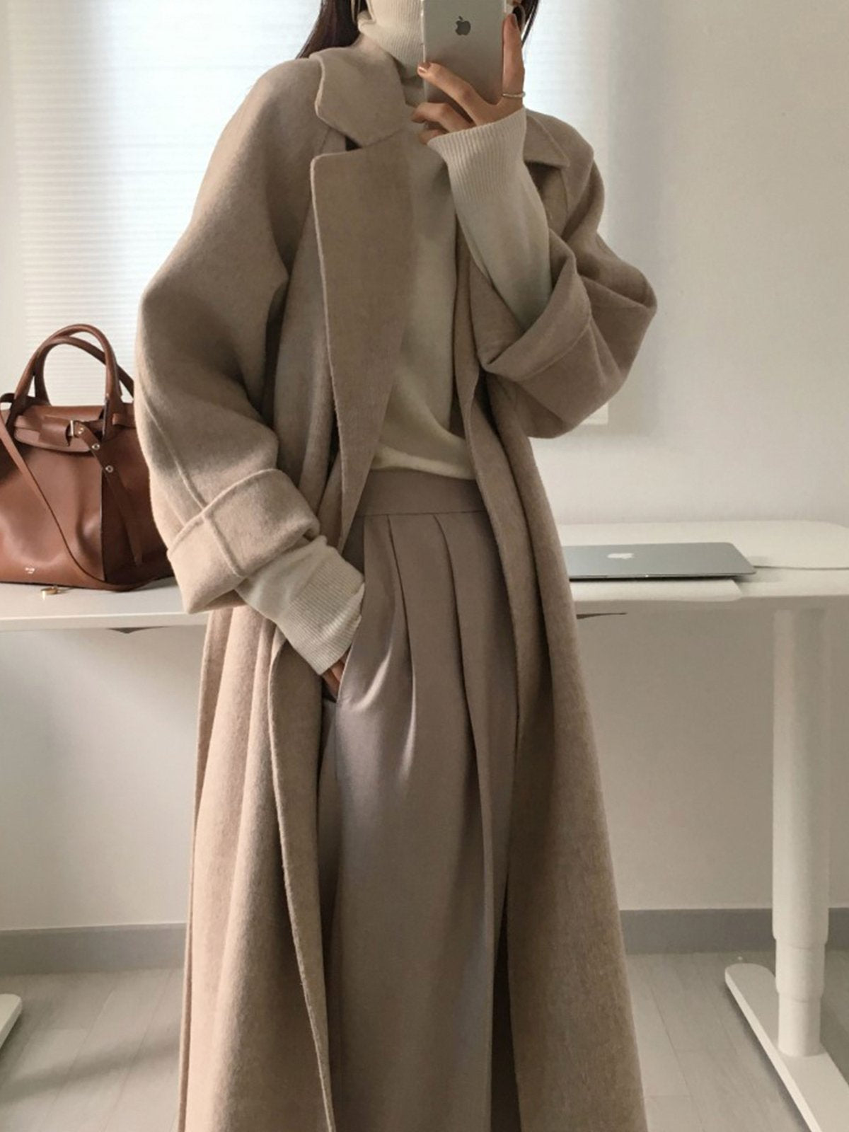 Women's  Long Wool Wintercoat