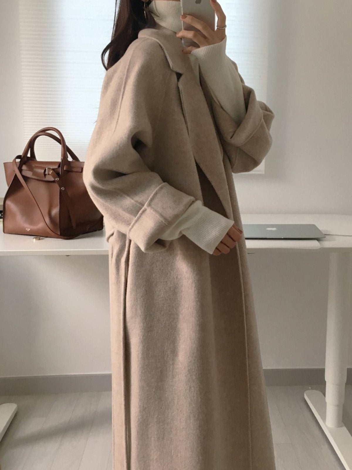 Women's  Long Wool Wintercoat