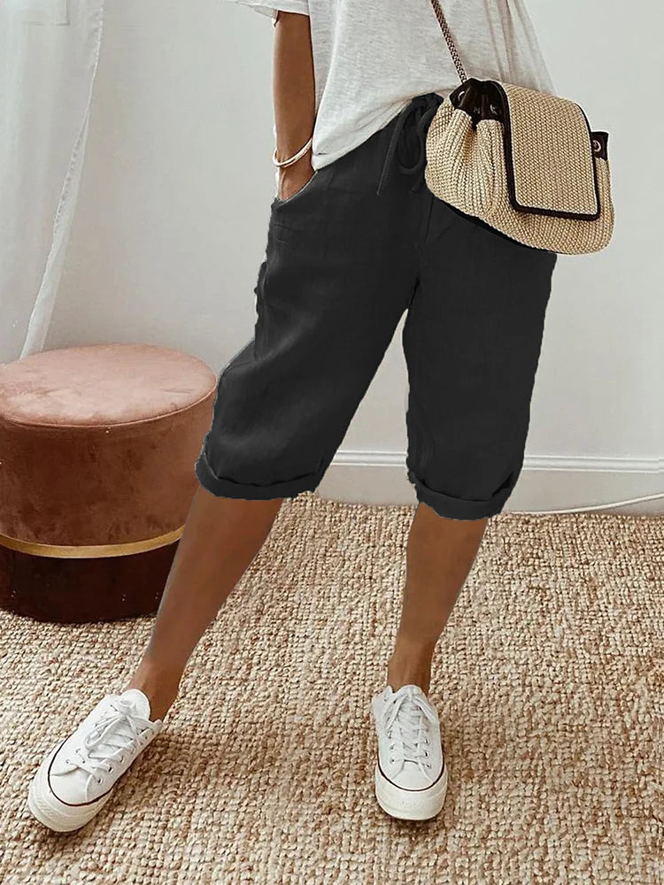 Women’s Casual Drawstring Bermuda Shorts