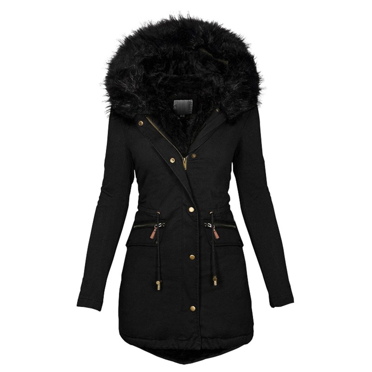 Women's Faux Fur Hooded Winter Parka