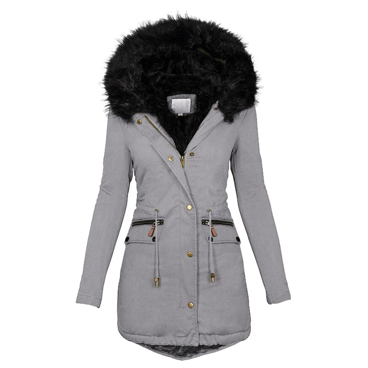 Women's Faux Fur Hooded Winter Parka