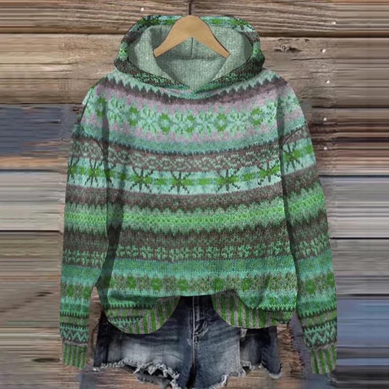 Women's Wool Floral Warm Sweater