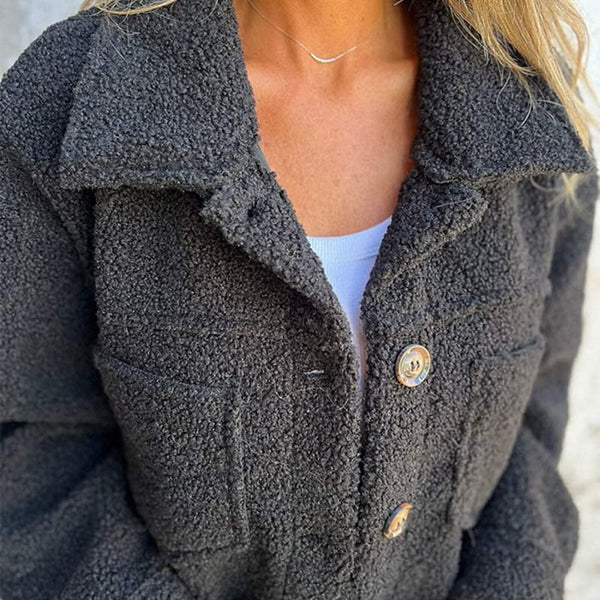 Women's short cuff Wool winterjacket