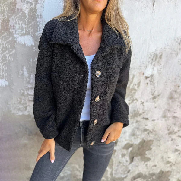 Women's short cuff Wool winterjacket