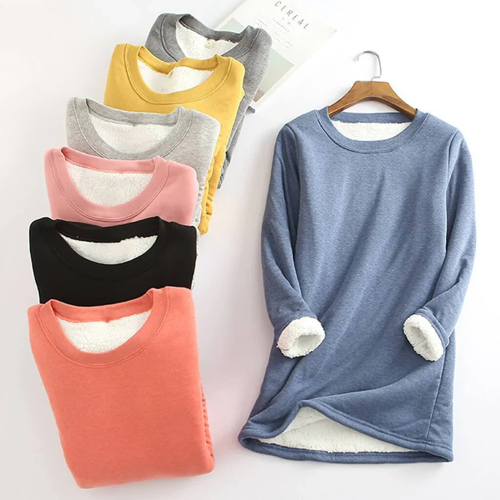 Women's Warm oversized fleecelined sweater