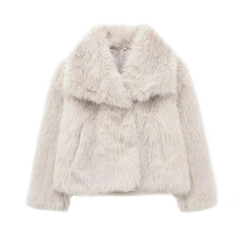 Women's Luxe Faux Fur Coat