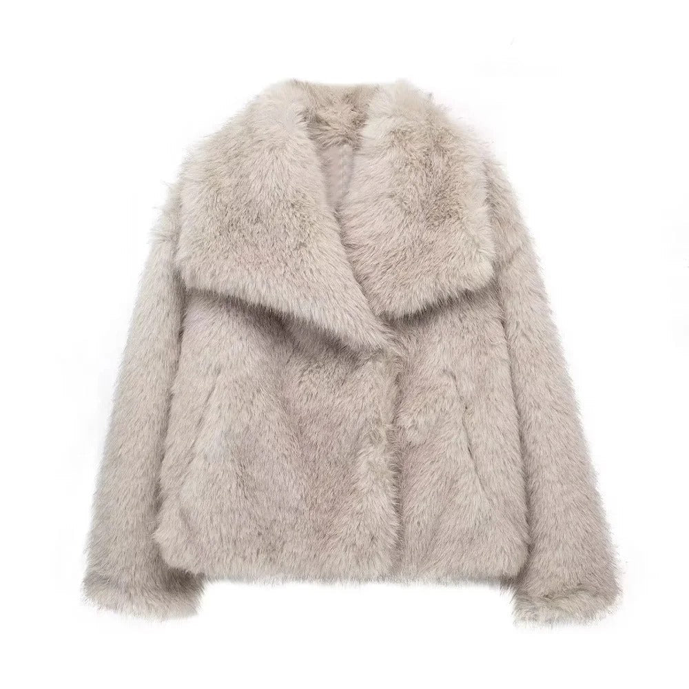 Women's Luxe Faux Fur Coat