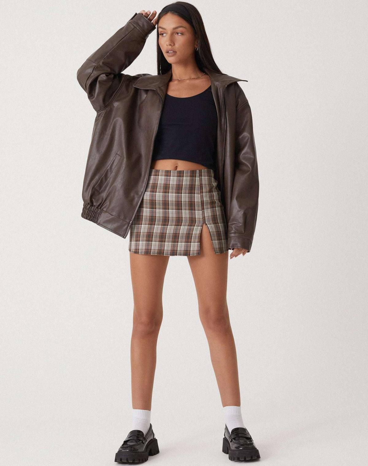 Women's Oversized Leather Jacket